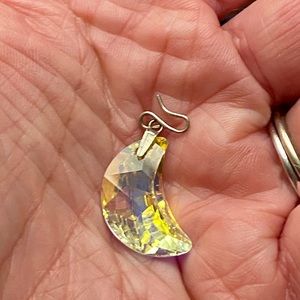 Swarovski Moon Shaped Pendant